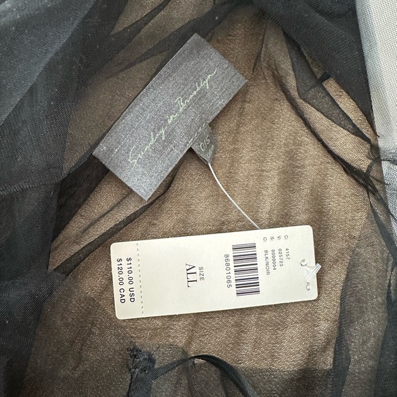 Sunday in Brooklyn Sheer Tulle Halter Tunic Black. - Picture 9 of 9